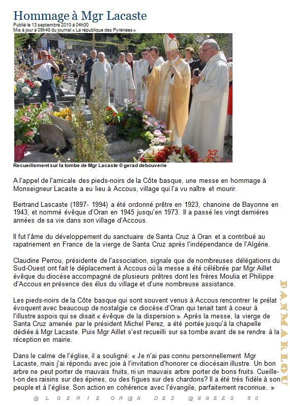 ORAN COUS 2010 HOMMAGE A MON SEIGNEUR LACASTE.JPG